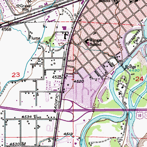 Topographic Map of Livingston Convalescent Center, MT