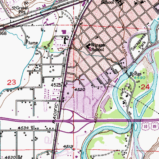 Topographic Map of Livingston HealthCare, MT