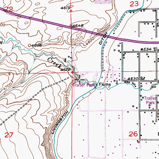 Topographic Map of Windmill Park, MT