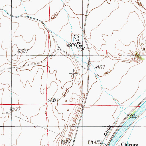 Topographic Map of Yellowstone Edge RV Park, MT
