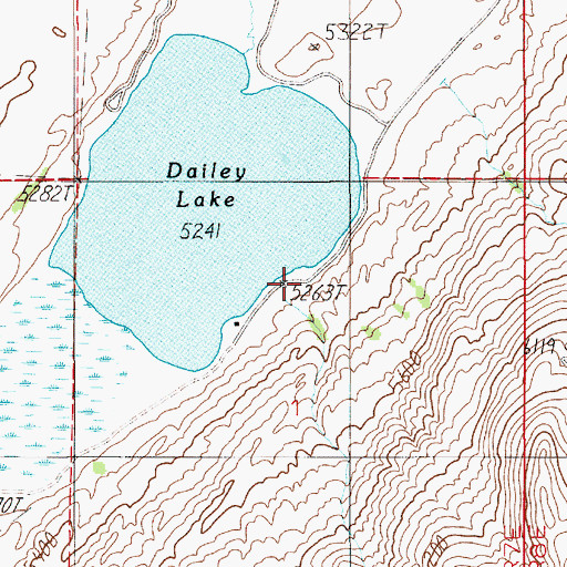 Topographic Map of Dailey Lake Campground, MT