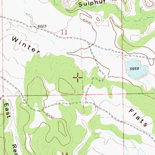 Topographic Map of Winter Flats, CO