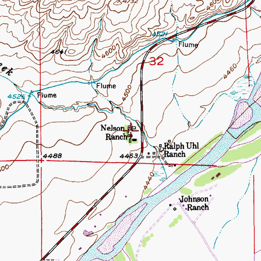 Topographic Map of Ferry Creek Bridge, MT