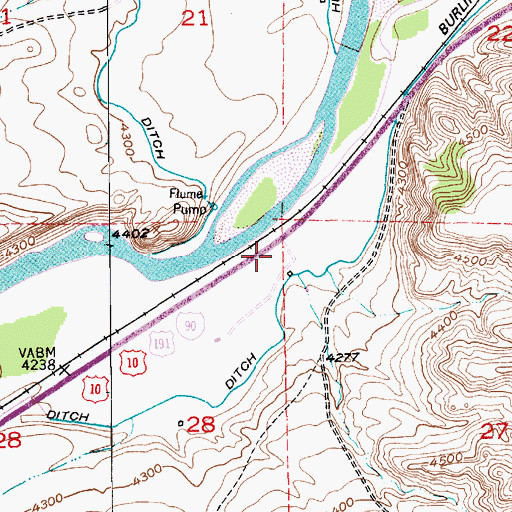 Topographic Map of Interchange 352, MT