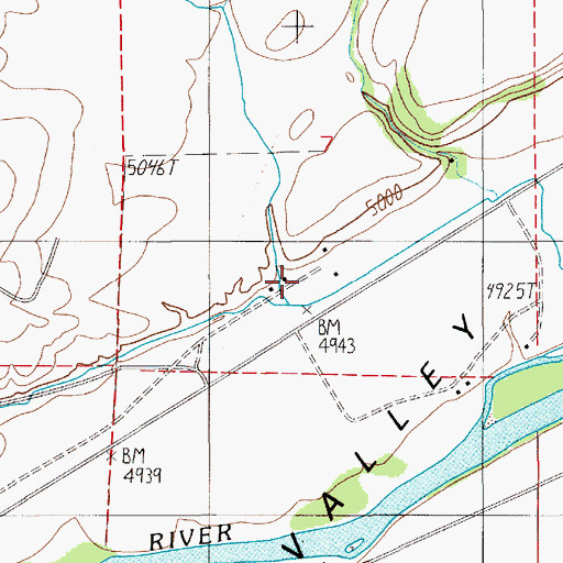 Topographic Map of Bottlers Ranch (historical), MT