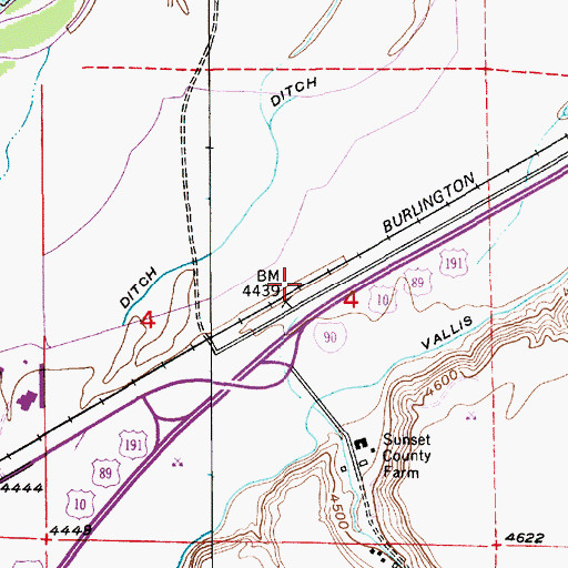 Topographic Map of Africa (historical), MT