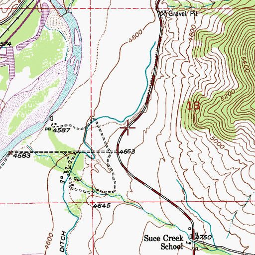 Topographic Map of Park View Memorial Gardens Cemetery, MT