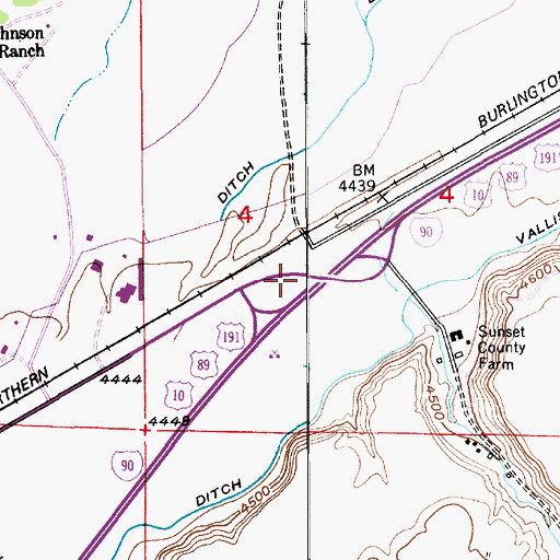 Topographic Map of Interchange 337, MT