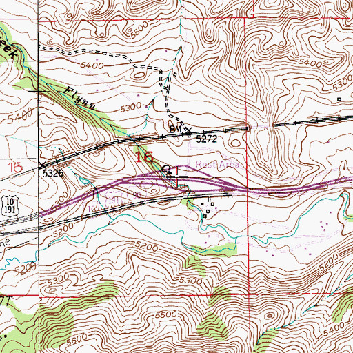 Topographic Map of Interchange 324, MT