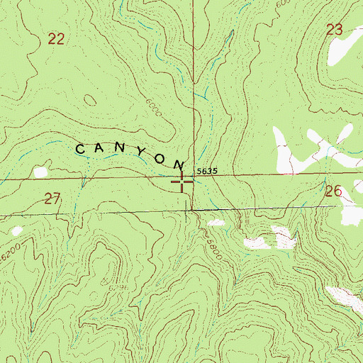 Topographic Map of Redrock Canyon, CO