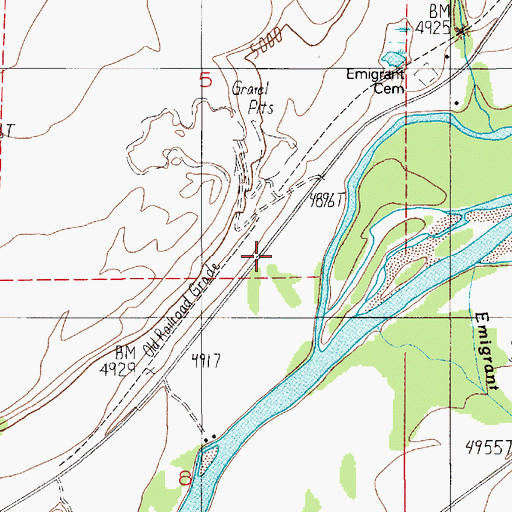 Topographic Map of Emigrant Gulch Historical Marker, MT