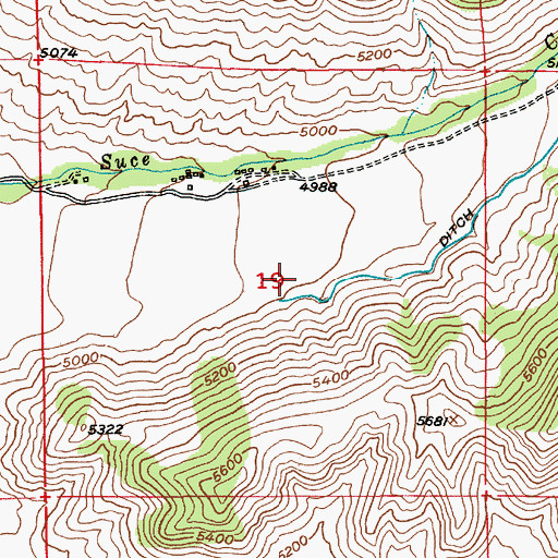 Topographic Map of Sykes Cemetery, MT