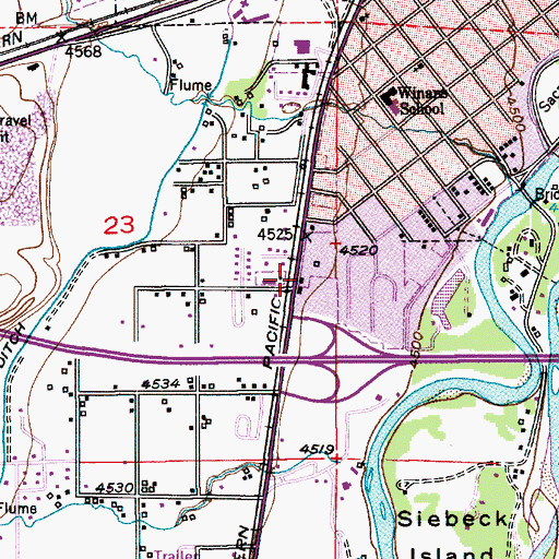 Topographic Map of Park Road Trailer Court, MT
