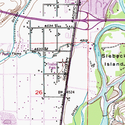 Topographic Map of Livingston Christian Center, MT
