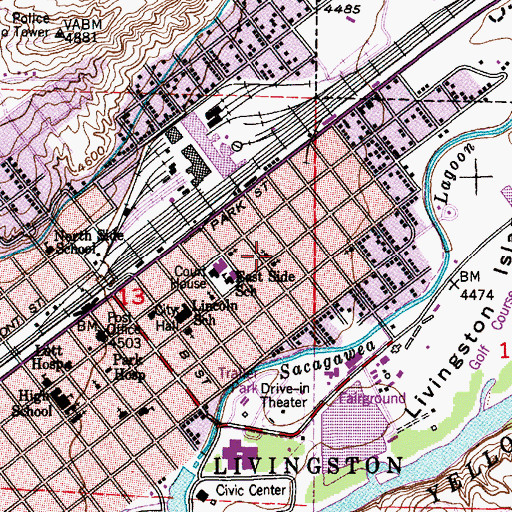 Topographic Map of American Lutheran Church, MT