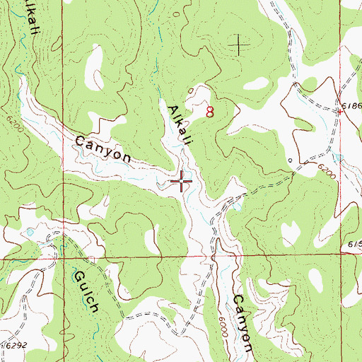Topographic Map of Little Alkali Canyon, CO