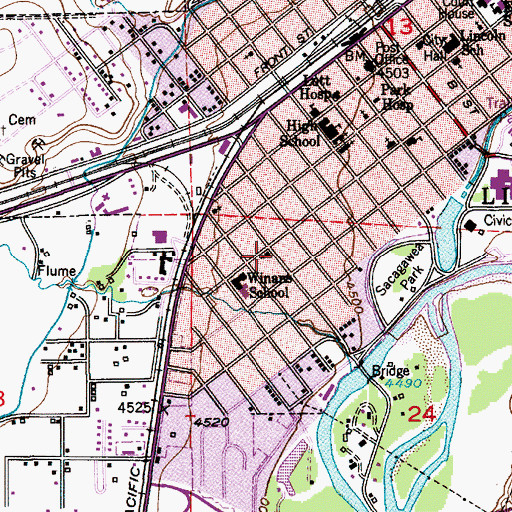 Topographic Map of Grace United Methodist Church, MT