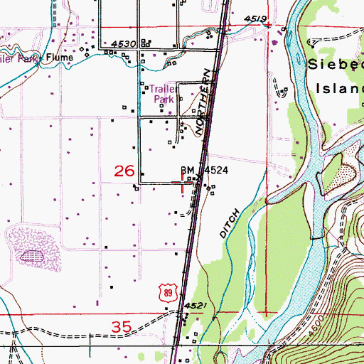Topographic Map of Seventh Day Adventist Church, MT