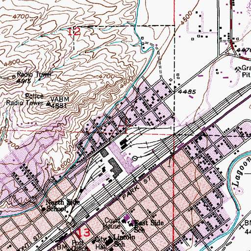 Topographic Map of United Pentecostal Church, MT