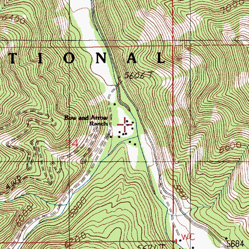 Topographic Map of Yellowstone Bible Encampment, MT