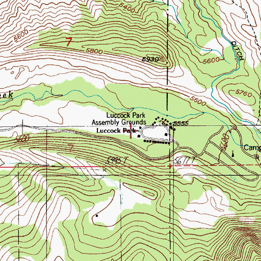 Topographic Map of Lillie Dutton Memorial Chapel, MT