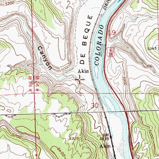 Topographic Map of Horseshoe Canyon, CO