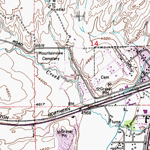 Topographic Map of Mars Park, MT