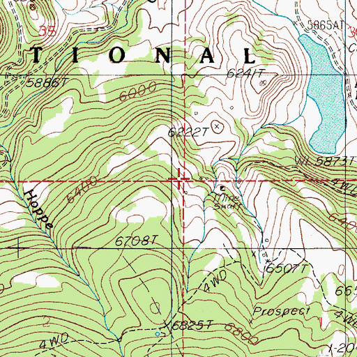 Topographic Map of Aldridge Post Office (historical), MT