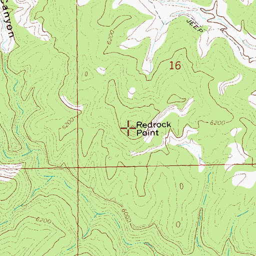 Topographic Map of Redrock Point, CO