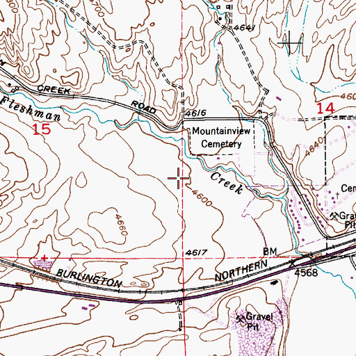 Topographic Map of Jack Weimer Memorial Park, MT