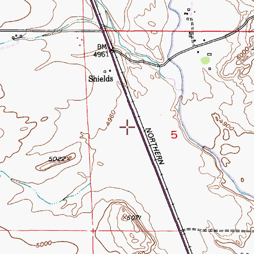 Topographic Map of Shields River Valley Historical Marker, MT