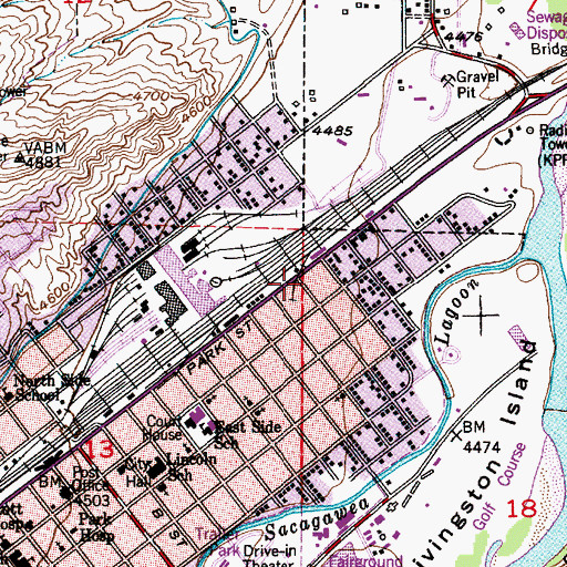 Topographic Map of Agrineeds Company Elevator, MT