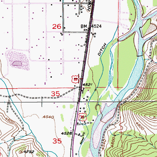 Topographic Map of Sleeping Giants Wildlife Museum, MT