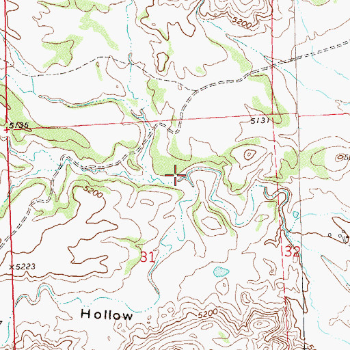 Topographic Map of Coon Hollow, CO