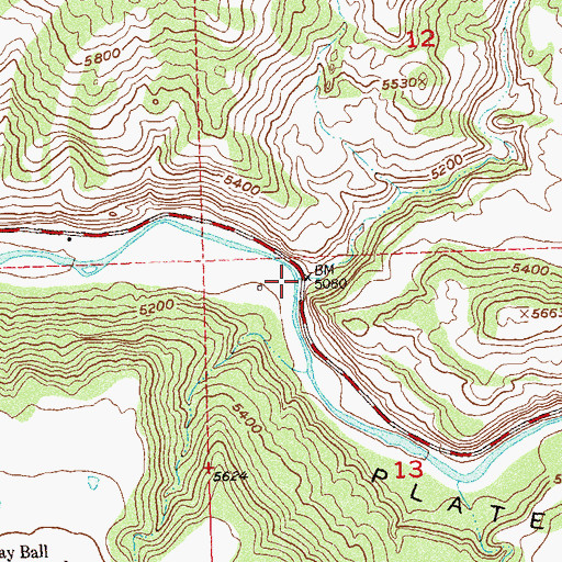 Topographic Map of Shire Gulch, CO