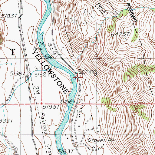 Topographic Map of LaDuke Springs (historical), MT