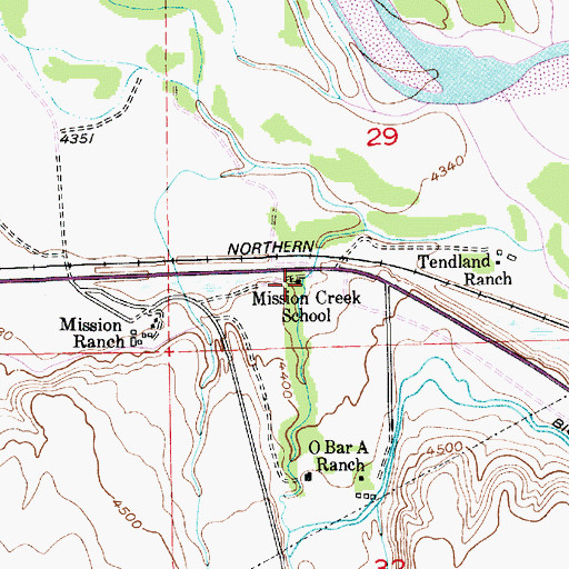 Topographic Map of Fort Parker (historical), MT