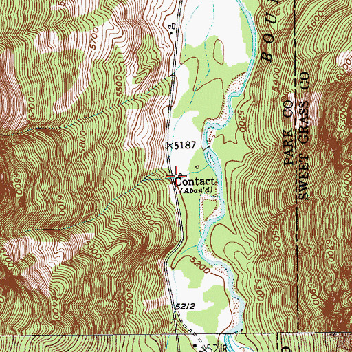 Topographic Map of Contact Post Office (historical), MT