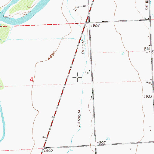 Topographic Map of Larkin Ditch, CO