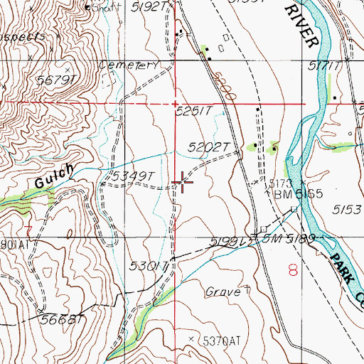 Topographic Map of Newton Camp (historical), MT