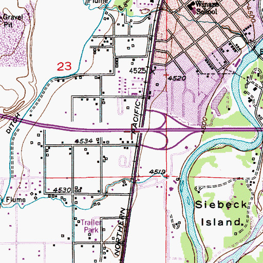 Topographic Map of Tie Spur (historical), MT