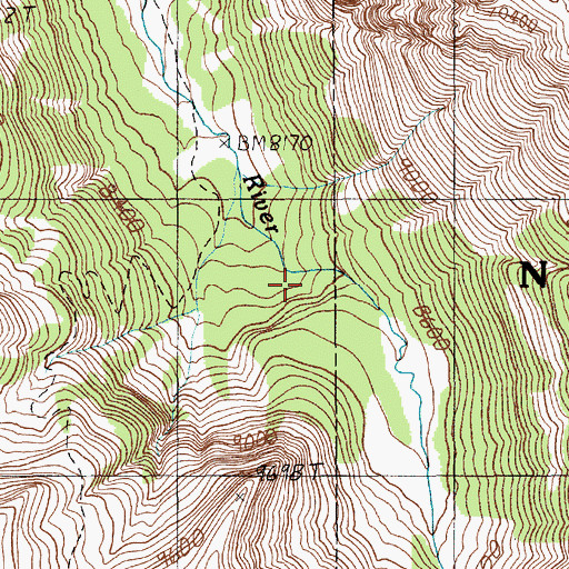 Topographic Map of Solomon City (historical), MT