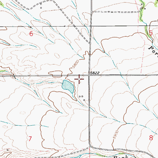 Topographic Map of Porcupine Post Office (historical), MT