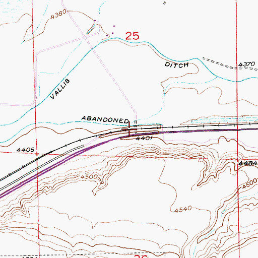 Topographic Map of Nichols Spur (historical), MT