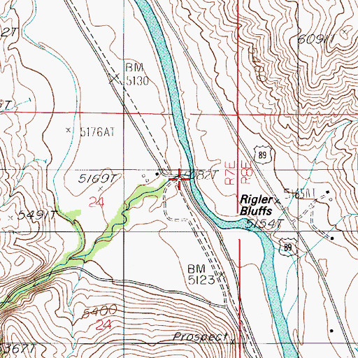 Topographic Map of Mulherin (historical), MT