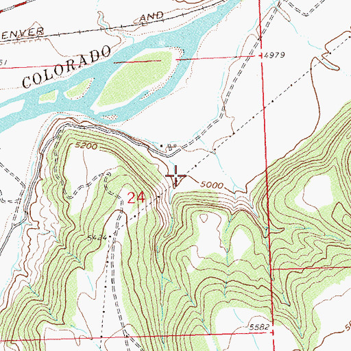 Topographic Map of Moffat Gulch, CO