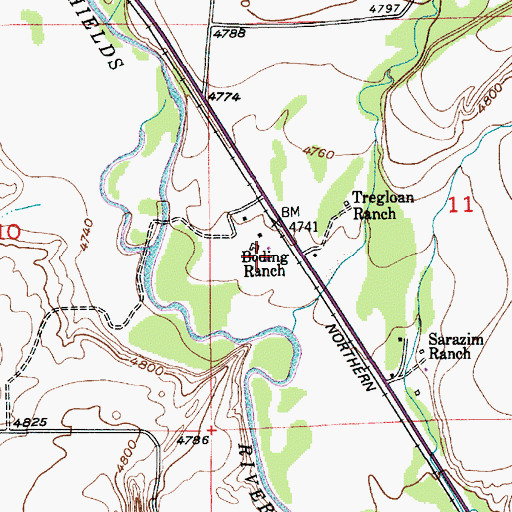 Topographic Map of Tregloan (historical), MT