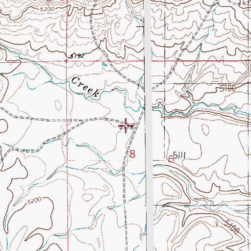 Topographic Map of Hurst (historical), MT
