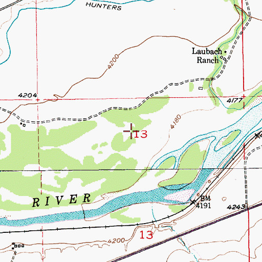Topographic Map of Gages Station (historical), MT