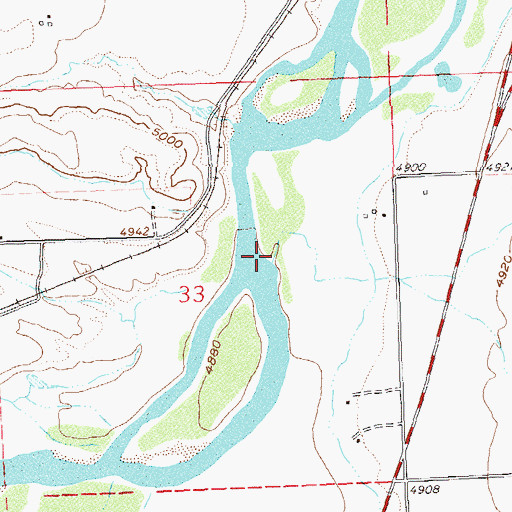 Topographic Map of Little Horsethief Creek, CO